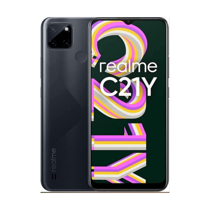 موبايل ريلمي C21Y - 64 جيجا - 4 جيجا رام - Cross أسود - 4G LTE