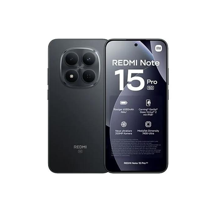 موبايل ريدمي Note 15 Pro - 256 جيجا - 12 جيجا رام - أسود - 5G