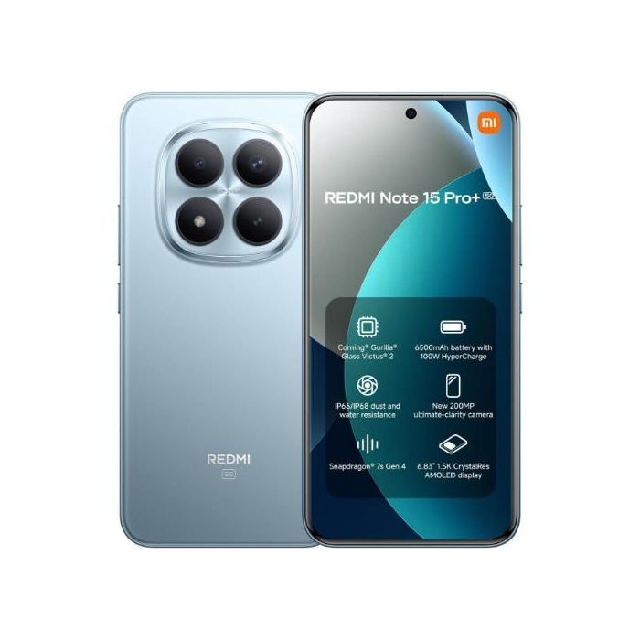 موبايل ريدمي Note 15 Pro Plus - 256 جيجا - 12 جيجا رام - أزرق جليدي - 5G