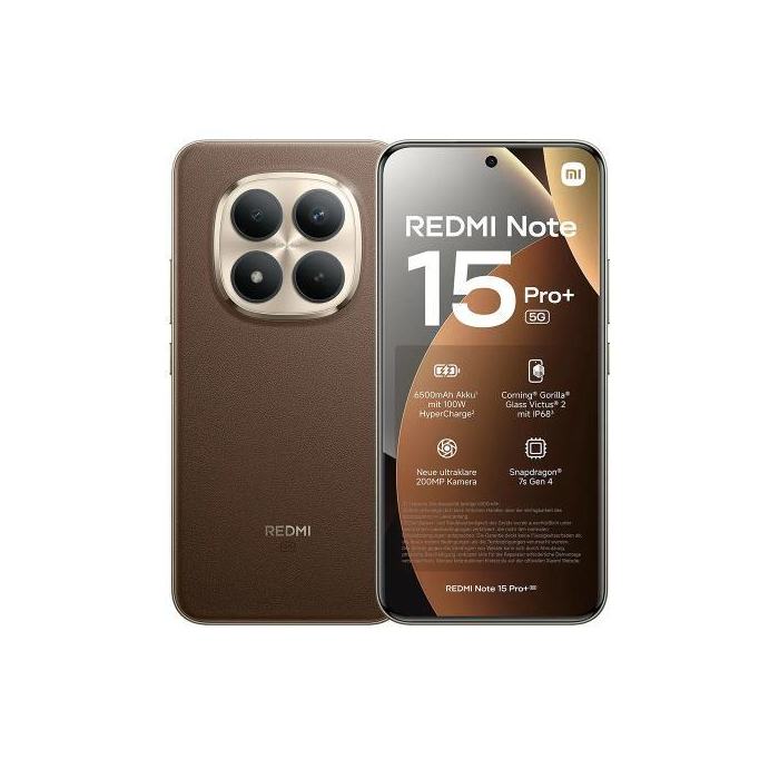 موبايل ريدمي Note 15 Pro Plus - 256 جيجا - 12 جيجا رام - بني موكا - 5G